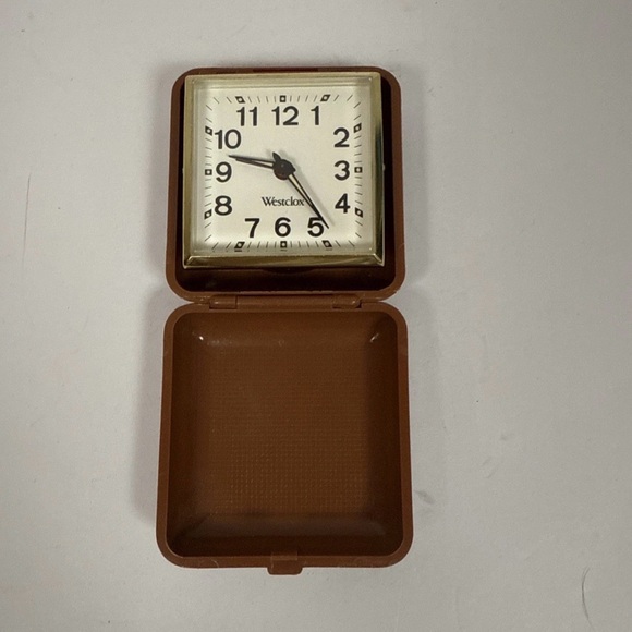 watch Other - Westclox Vintage 60s Wind-Up Alarm Clock Desk Table Travel Office Mechanical